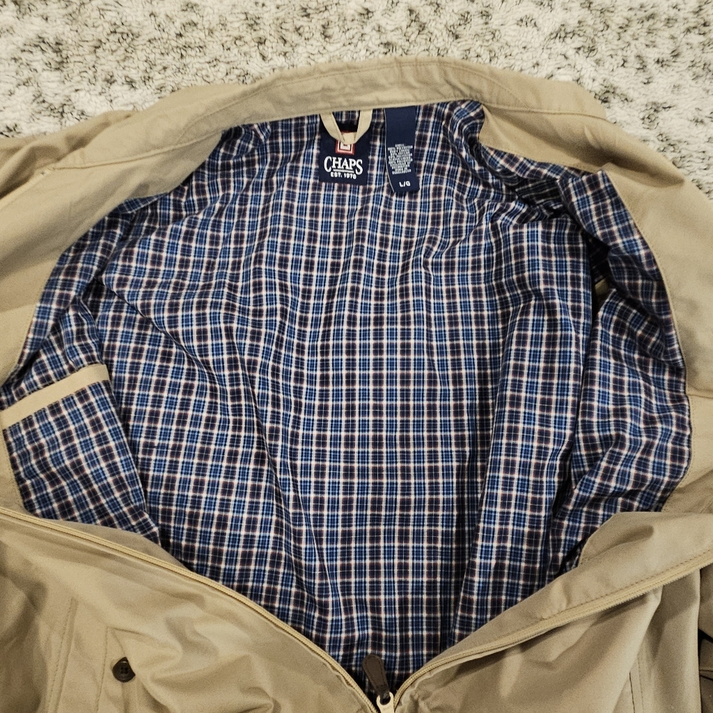 NWT Chaps Tan Lightweight Jacket - Picture 5 of 9
